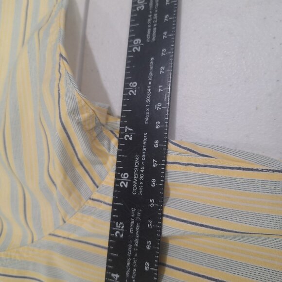 Timberland yellow blue men lg button down short sleeve - Picture 9 of 14